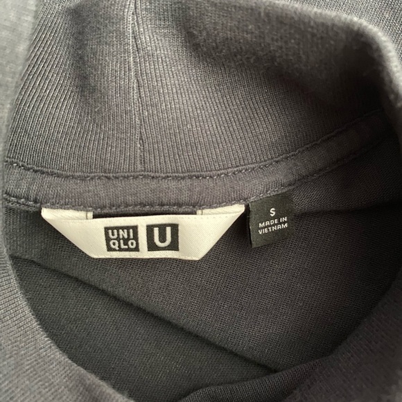 UNIQLO dark heather/grey turtleneck sweater dress size small - Picture 4 of 5